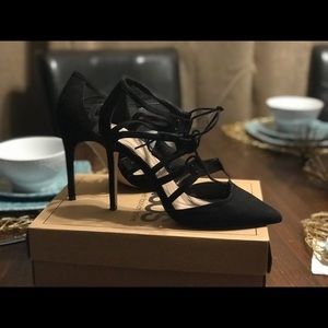 ASOS black faux suede lace up pumps. Worn once
